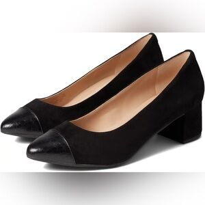 Cole Haan The Go-To Pump 45 mm Black Suede/Black Croc 10 B (M)